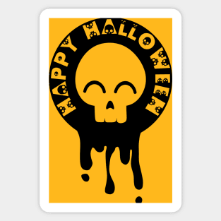 Cute Skull Halloween Design Sticker